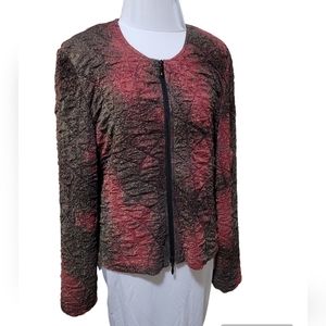 Joseph Ribkoff Gold Sparkle Zip up Jacket,‎ size Medium to large